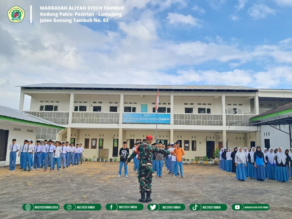 Siapkan Tim Terbaik, MAS Syech Tambuh Gelar Pembinaan Lomba Baris Berbaris Bersama Babinsa Koramil Pasirian