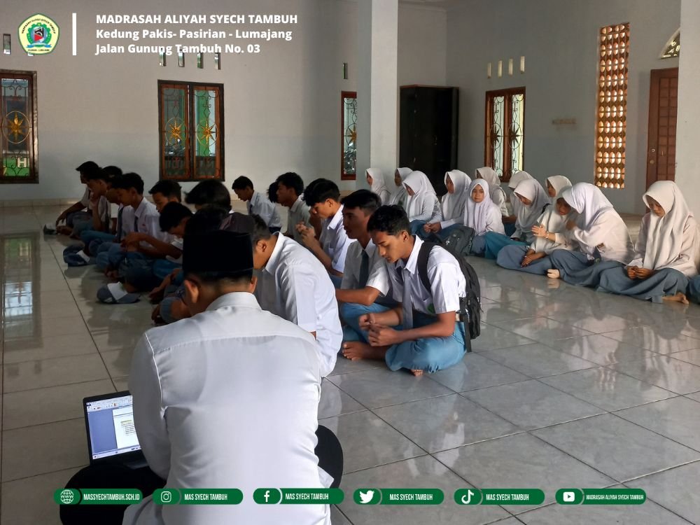 Perkuat Karakter Religius, MAS Syech Tambuh Rutin Gelar Kgiatan Keagamaan Setiap Hari Senin Pagi